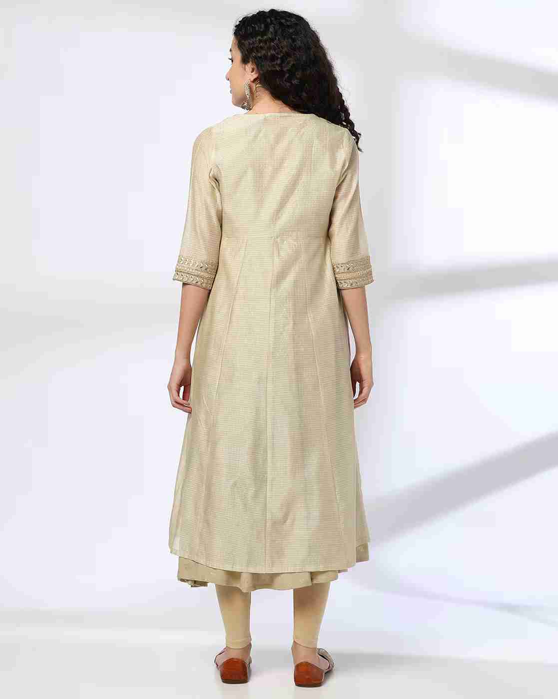 AVAASA MIX N' MATCH | Women Embellished Flared Kurta|2
