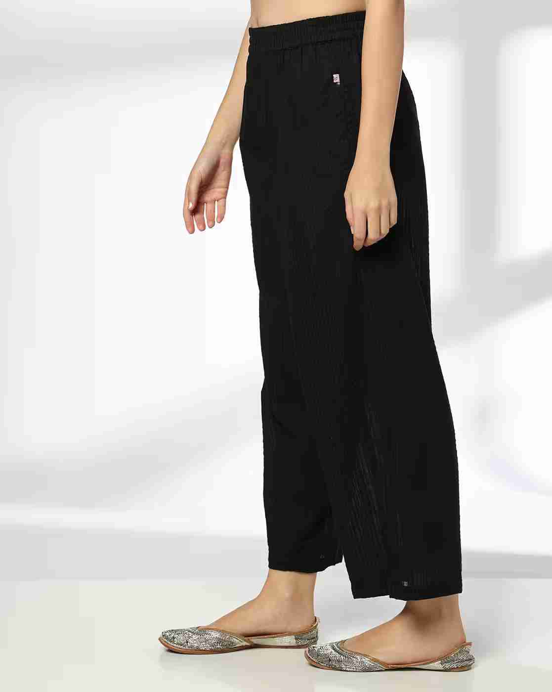 AVAASA MIX N' MATCH | Women Seersucker Palazzos|1