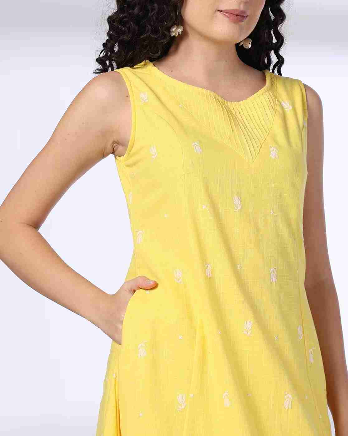 AVAASA MIX N' MATCH | Women Embroidered A-Line Kurta|3