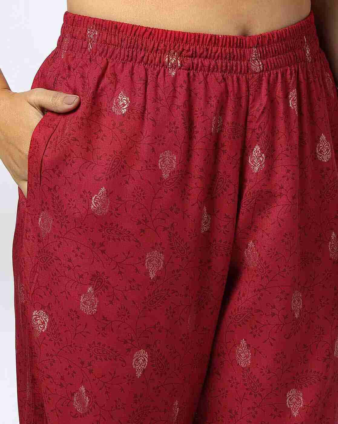 AVAASA MIX N' MATCH | Women Paisley Print Straight Kurta with Palazzos|5
