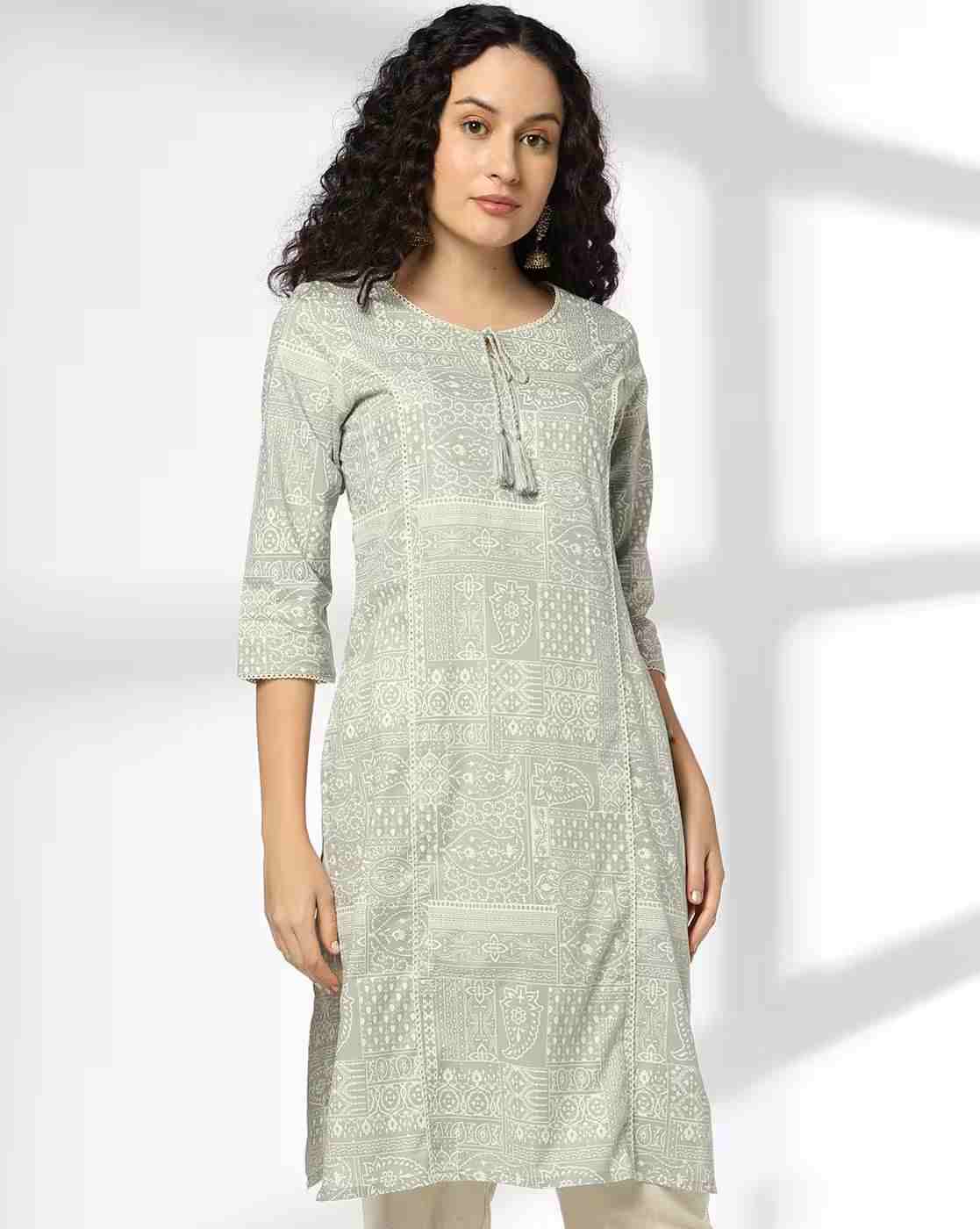 AVAASA MIX N' MATCH | Women Printed Straight Kurta|0