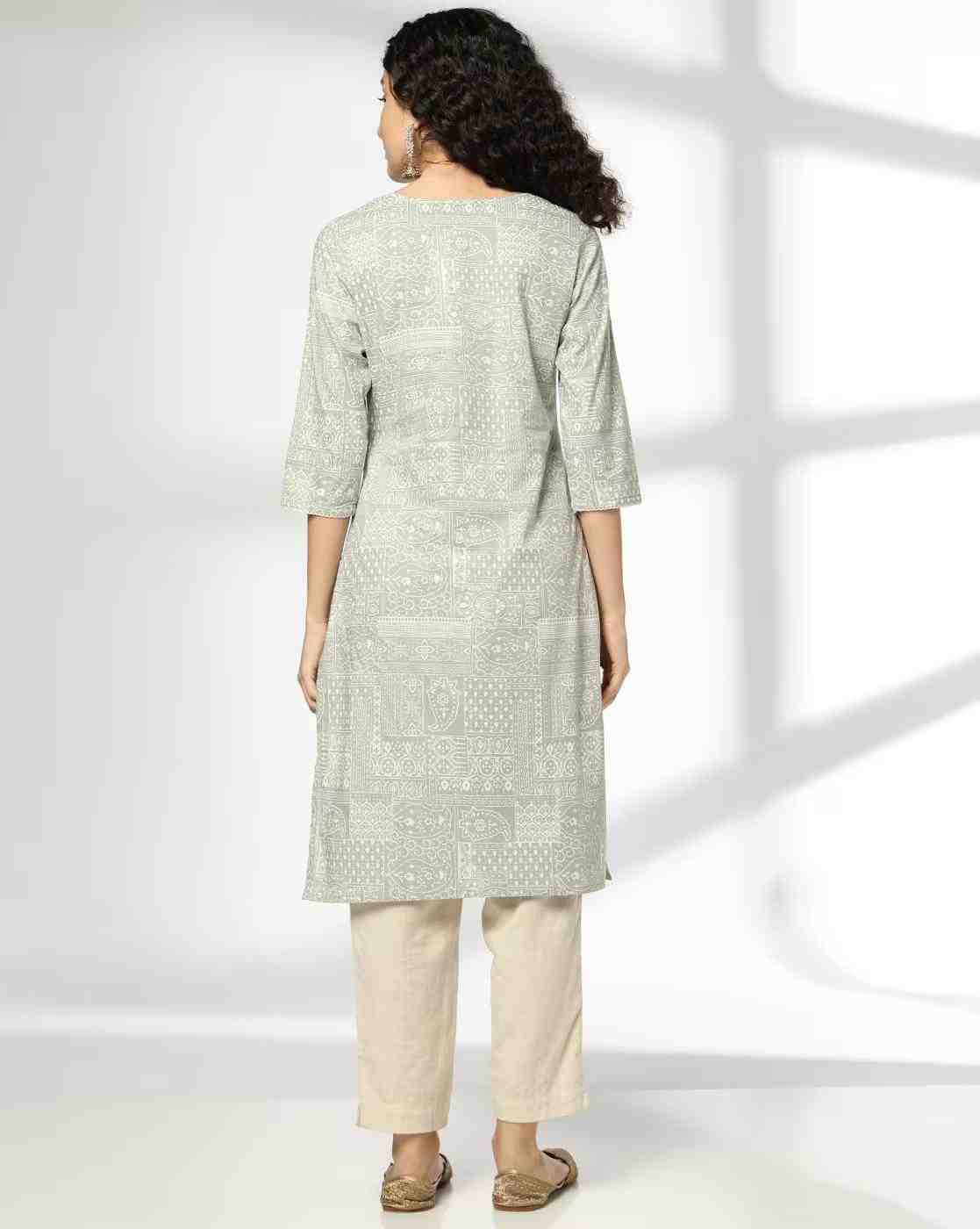 AVAASA MIX N' MATCH | Women Printed Straight Kurta|2