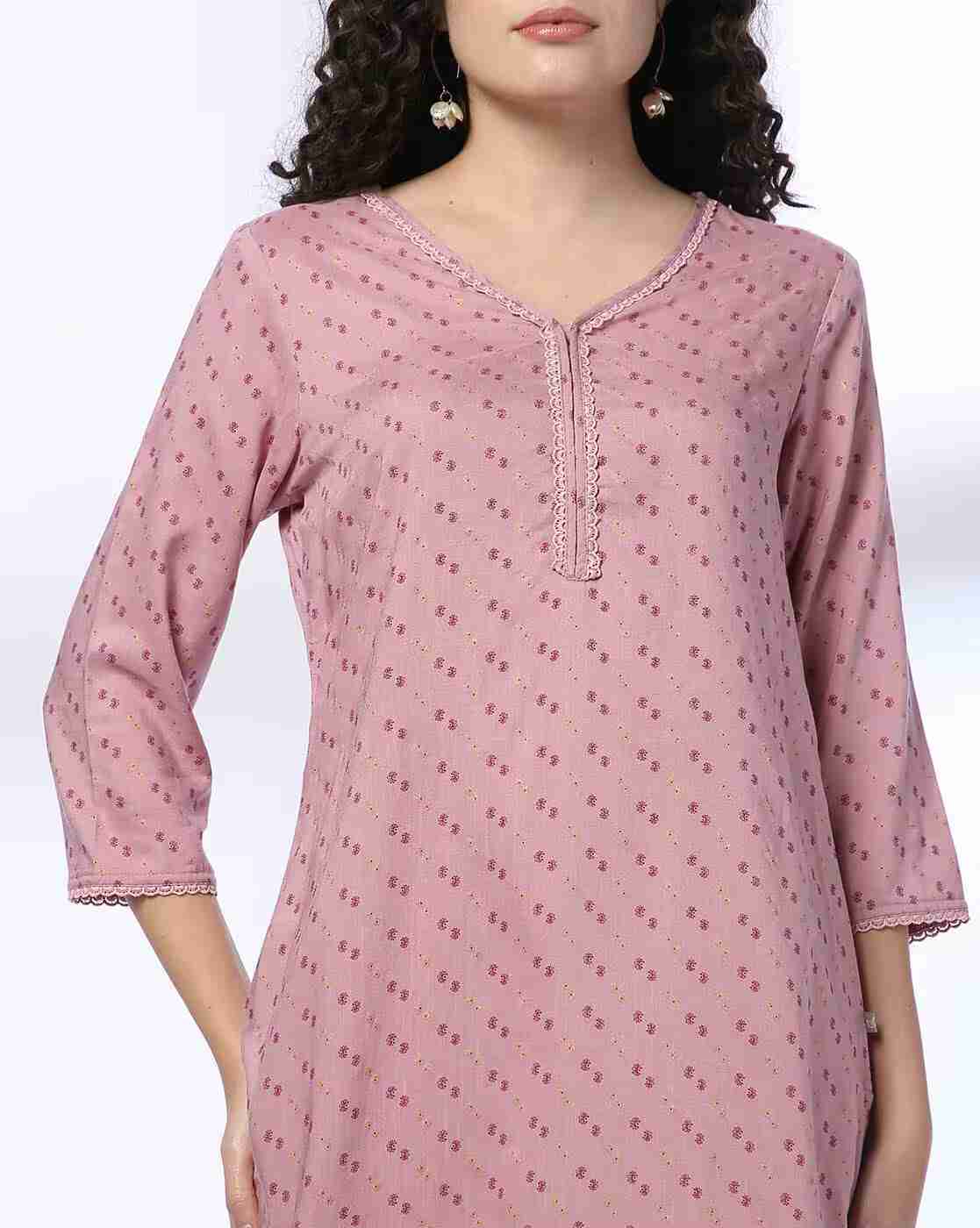 AVAASA MIX N' MATCH | Women Micro Print Straight Kurta|3