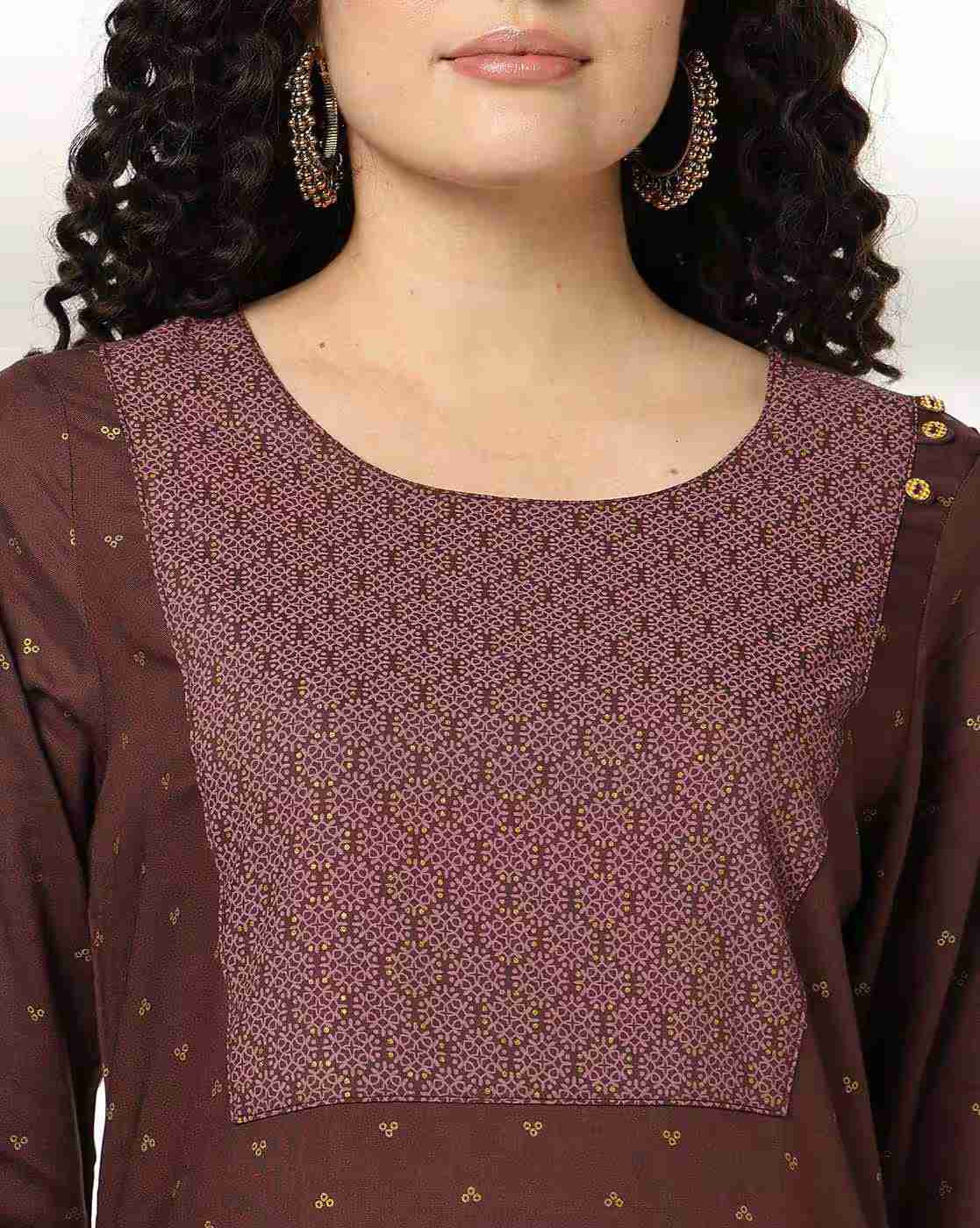 AVAASA MIX N' MATCH | Women Micro Print Straight Kurta Set with Sequin|3
