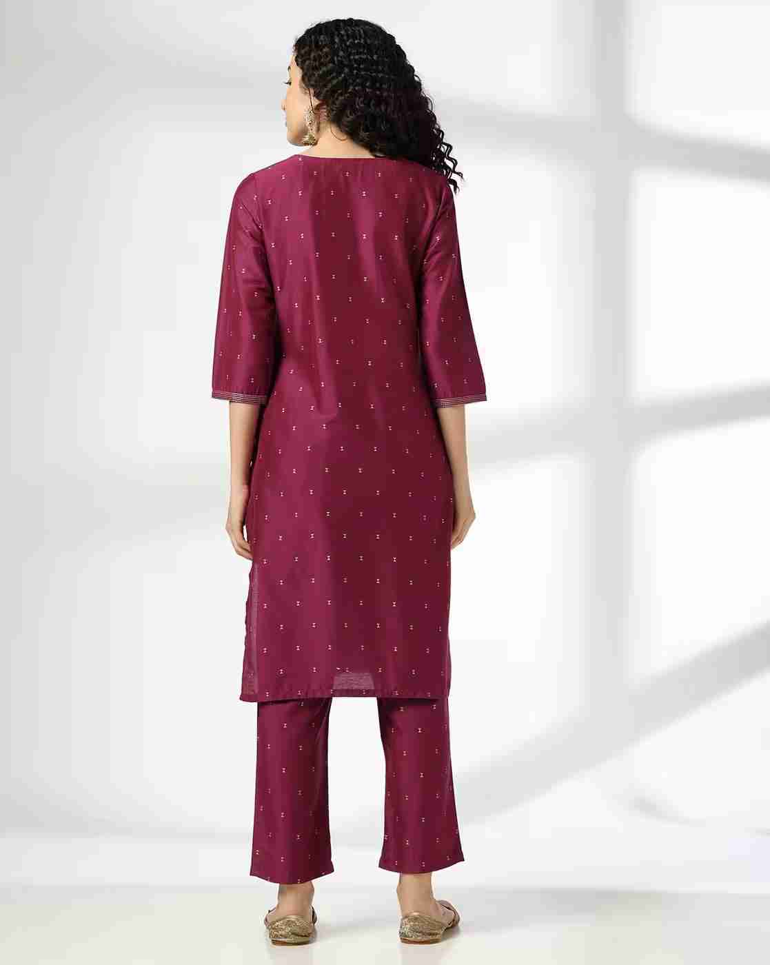 AVAASA MIX N' MATCH | Women Geometric Print Straight Kurta Set|2