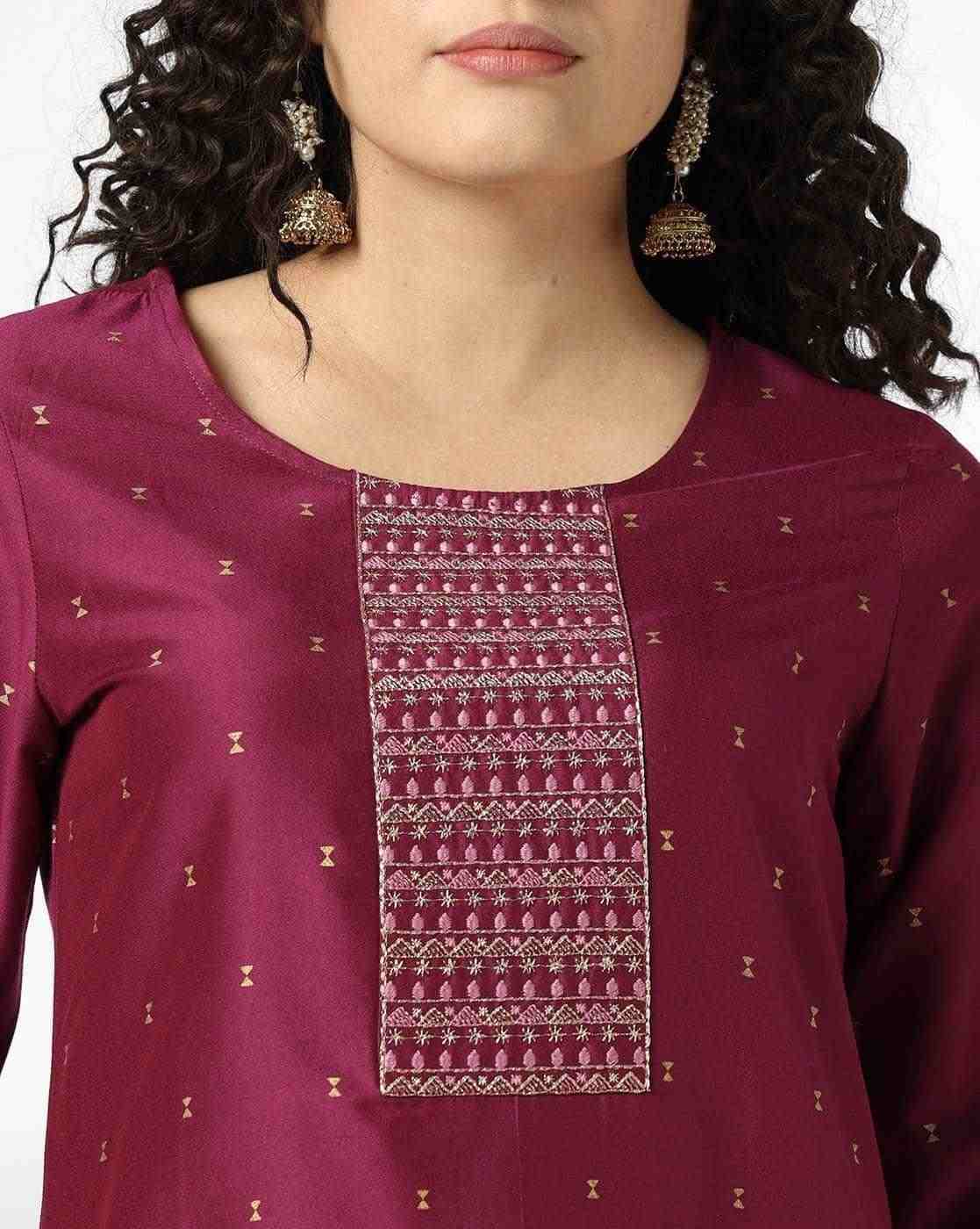 AVAASA MIX N' MATCH | Women Geometric Print Straight Kurta Set|3