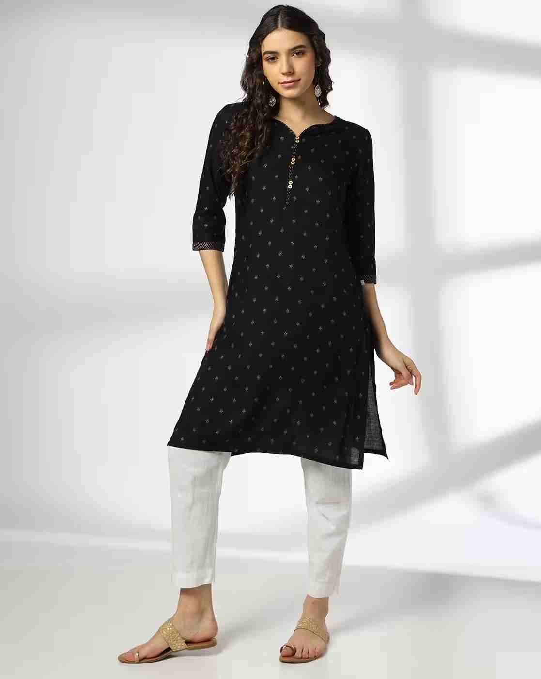 AVAASA MIX N' MATCH | Women Floral Print Straight Kurta|0