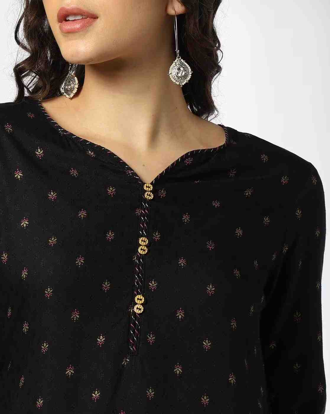 AVAASA MIX N' MATCH | Women Floral Print Straight Kurta|3