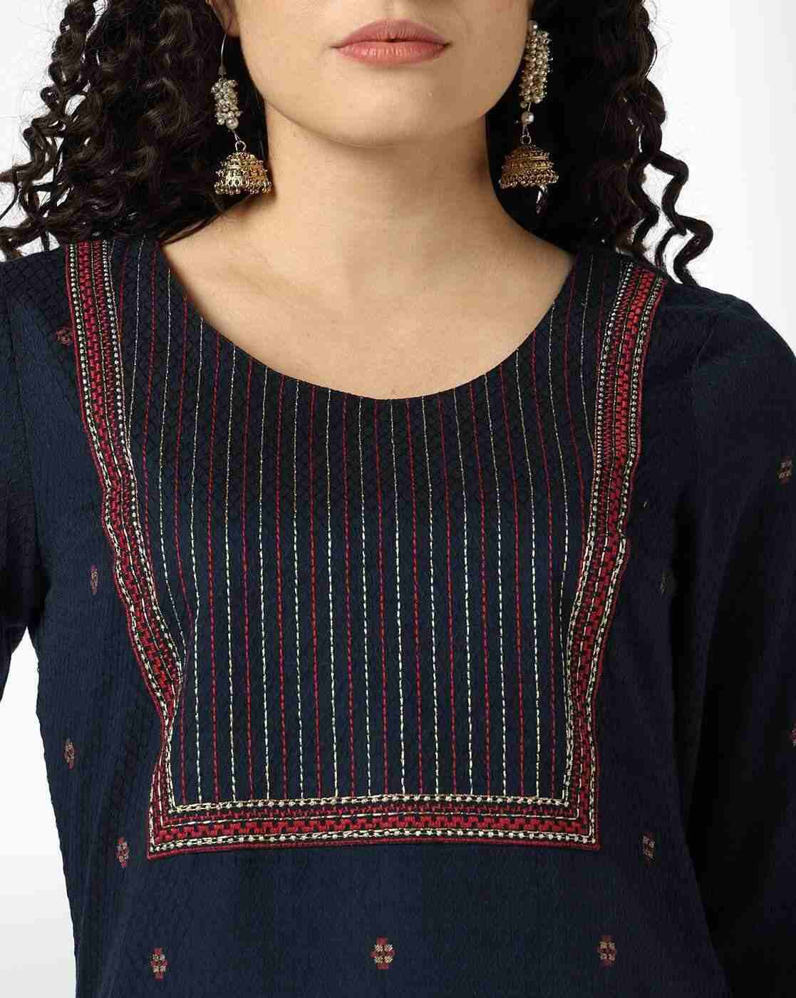 AVAASA MIX N' MATCH | Women Geometric Print Straight Kurta|3