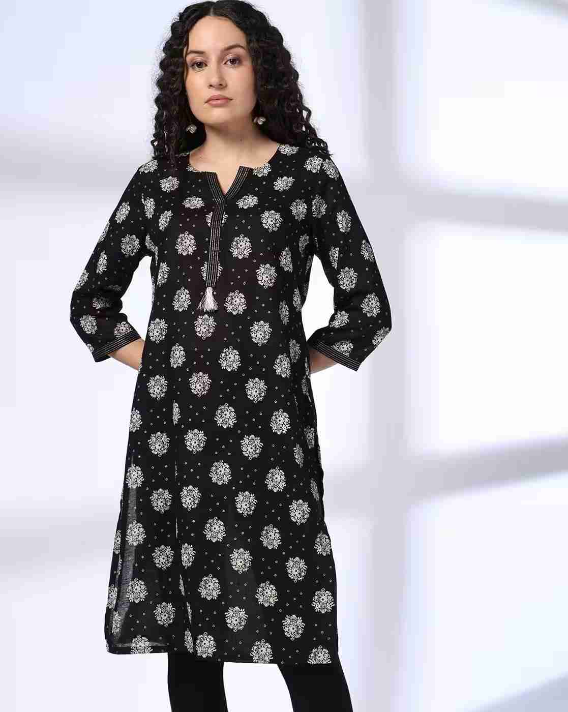 AVAASA MIX N' MATCH | Women Printed Straight Kurta|0