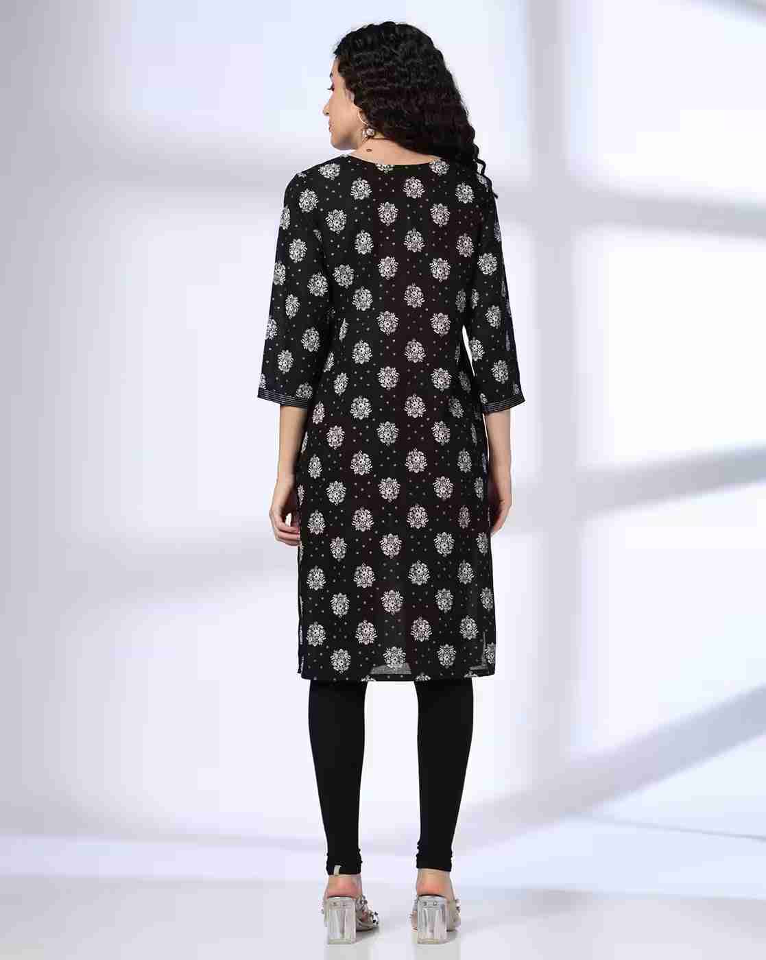 AVAASA MIX N' MATCH | Women Printed Straight Kurta|2
