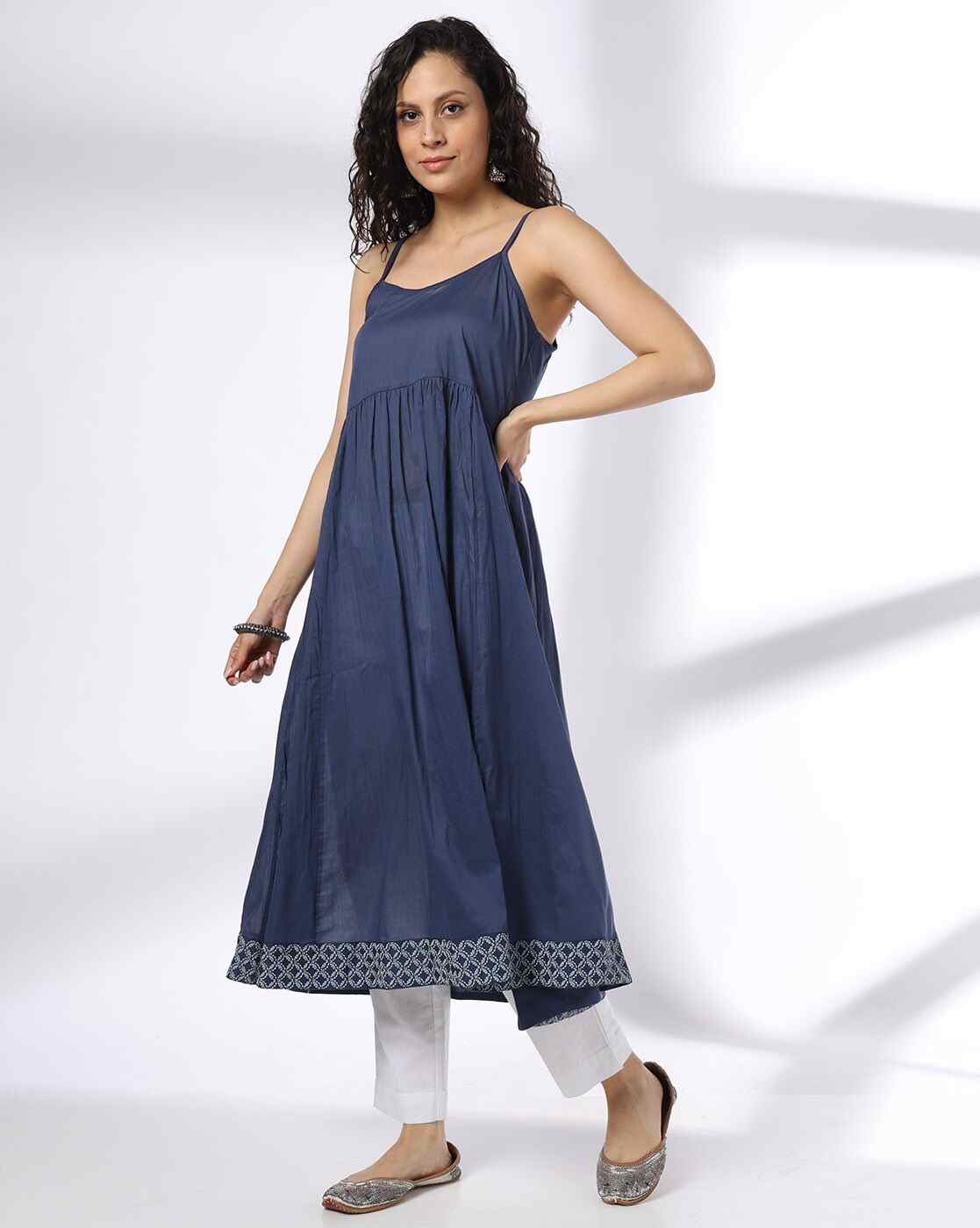 AVAASA MIX N' MATCH | Women Printed Flared Layered Kurta|3