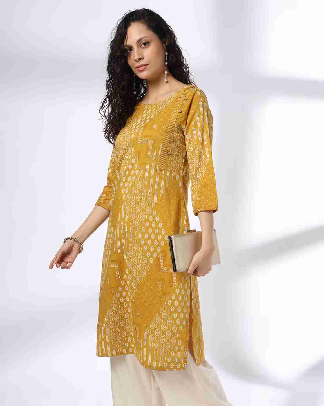 AVAASA MIX N' MATCH | Women Printed Straight Kurta|0