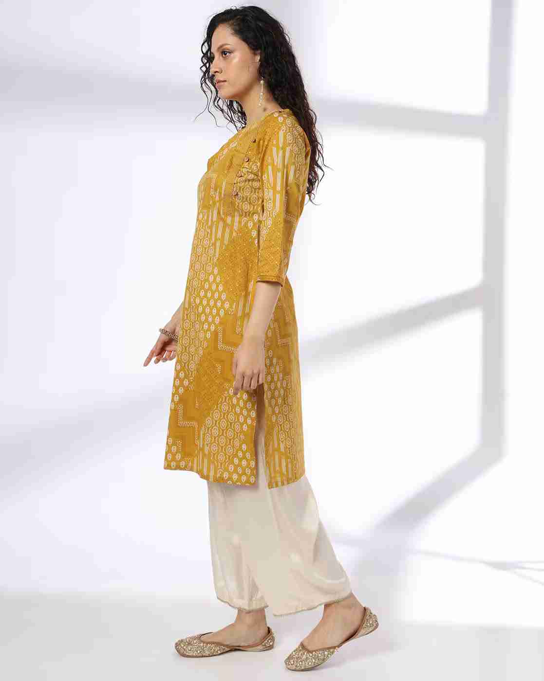 AVAASA MIX N' MATCH | Women Printed Straight Kurta|1