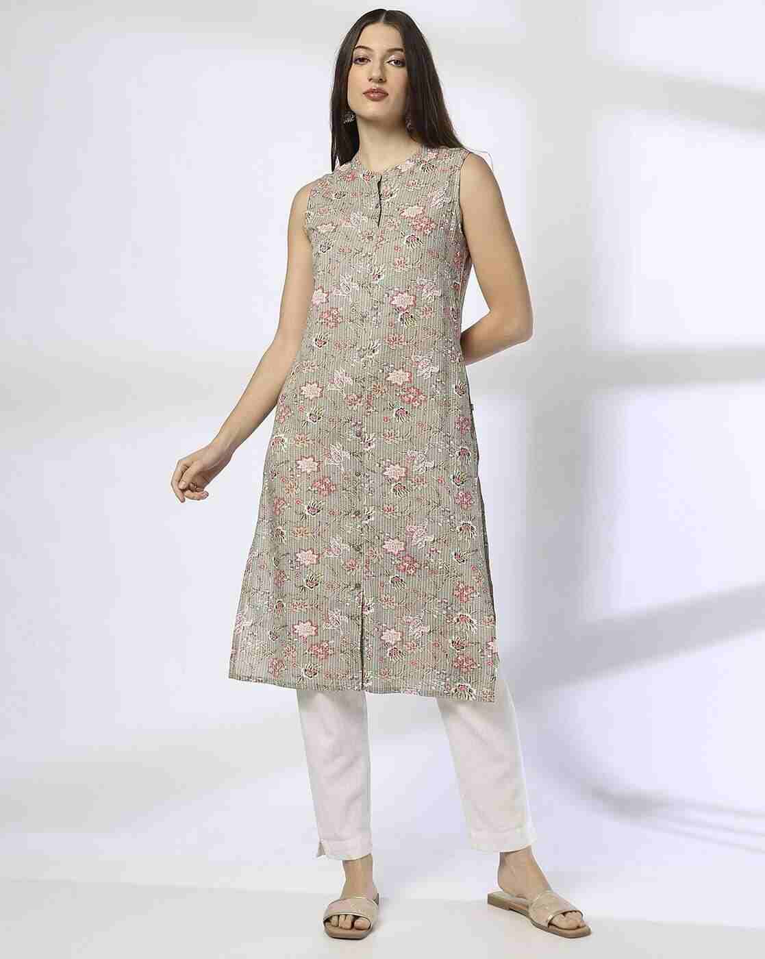 AVAASA MIX N' MATCH | Women Floral Print Straight Kurta|0