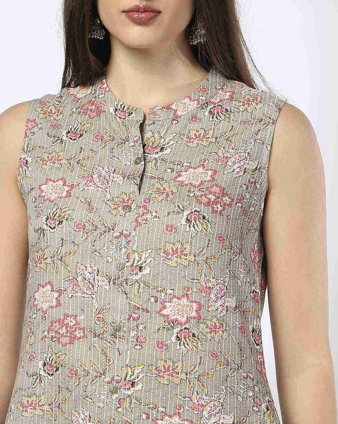 AVAASA MIX N' MATCH | Women Floral Print Straight Kurta|3