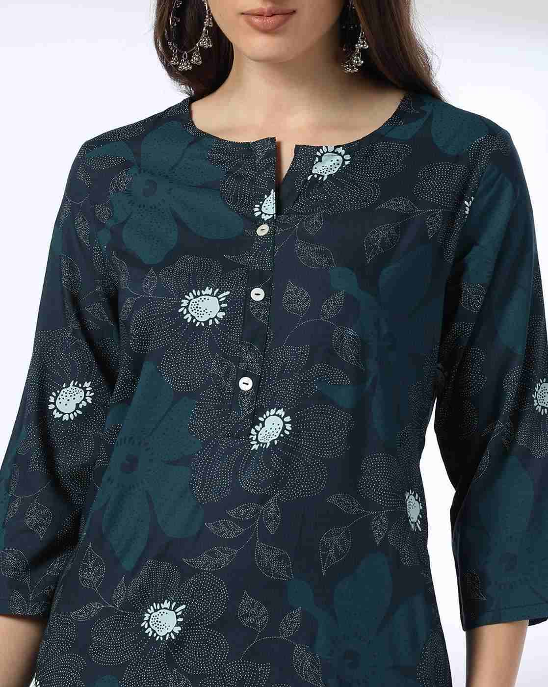 AVAASA MIX N' MATCH | Women Floral Print Straight Kurta|3