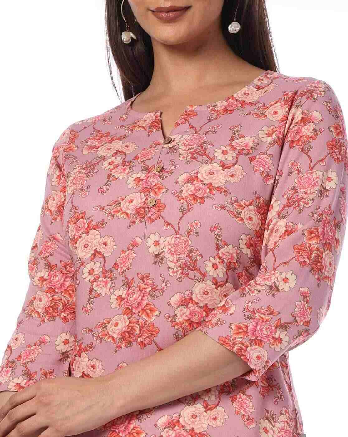 AVAASA MIX N' MATCH | Women Floral Print Straight Kurta|3