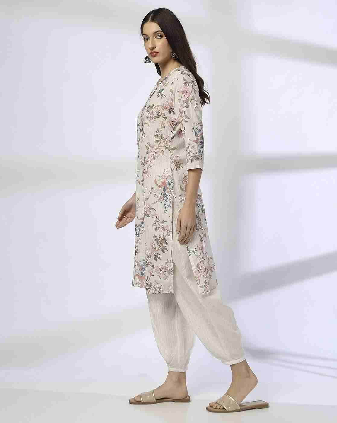 AVAASA MIX N' MATCH | Women Floral Print Straight Kurta & Salwar Set|1