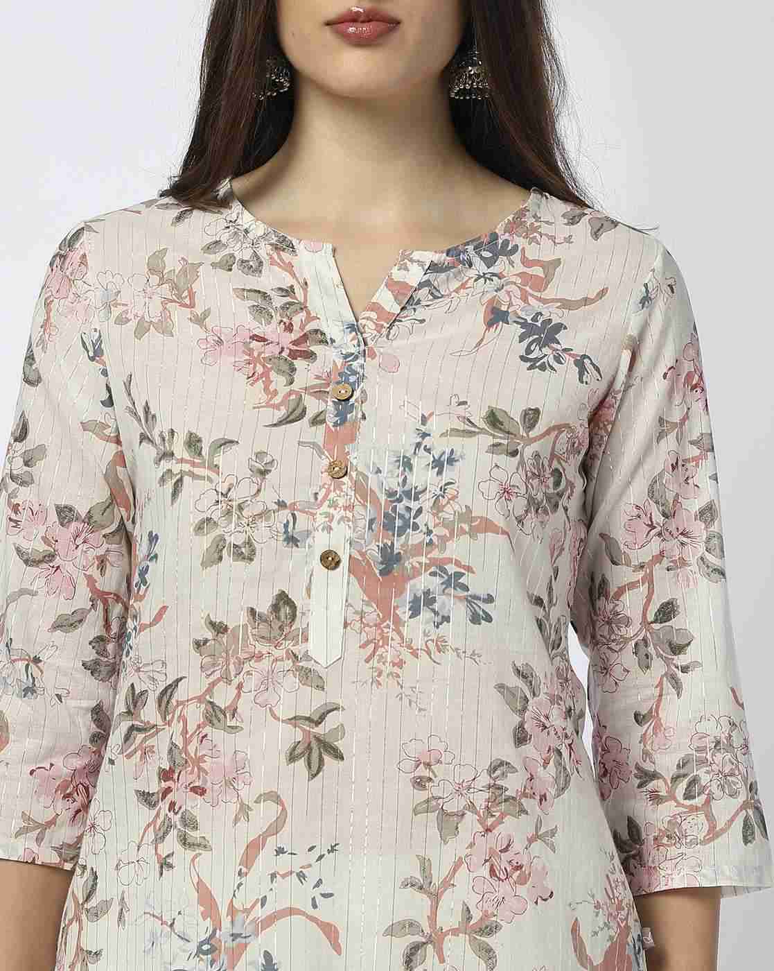 AVAASA MIX N' MATCH | Women Floral Print Straight Kurta & Salwar Set|3