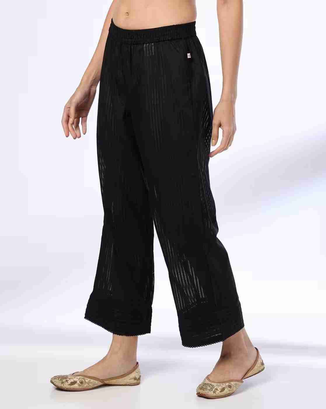 AVAASA MIX N' MATCH | Women Striped Regular Fit Cotton Pants|1