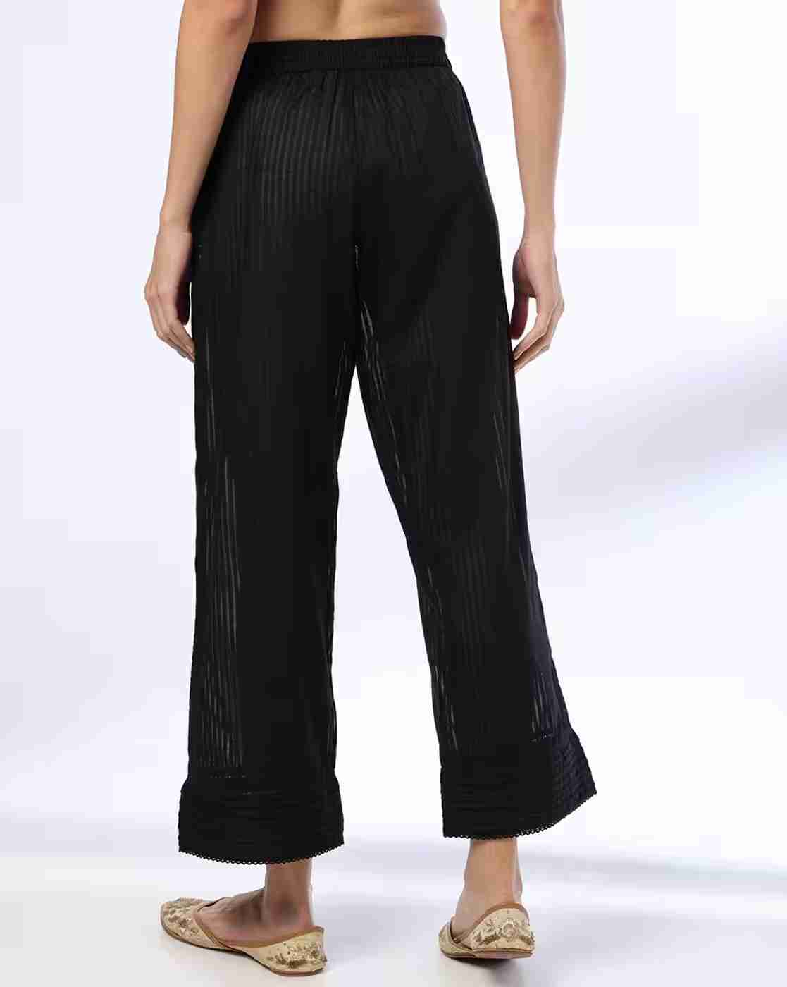 AVAASA MIX N' MATCH | Women Striped Regular Fit Cotton Pants|2