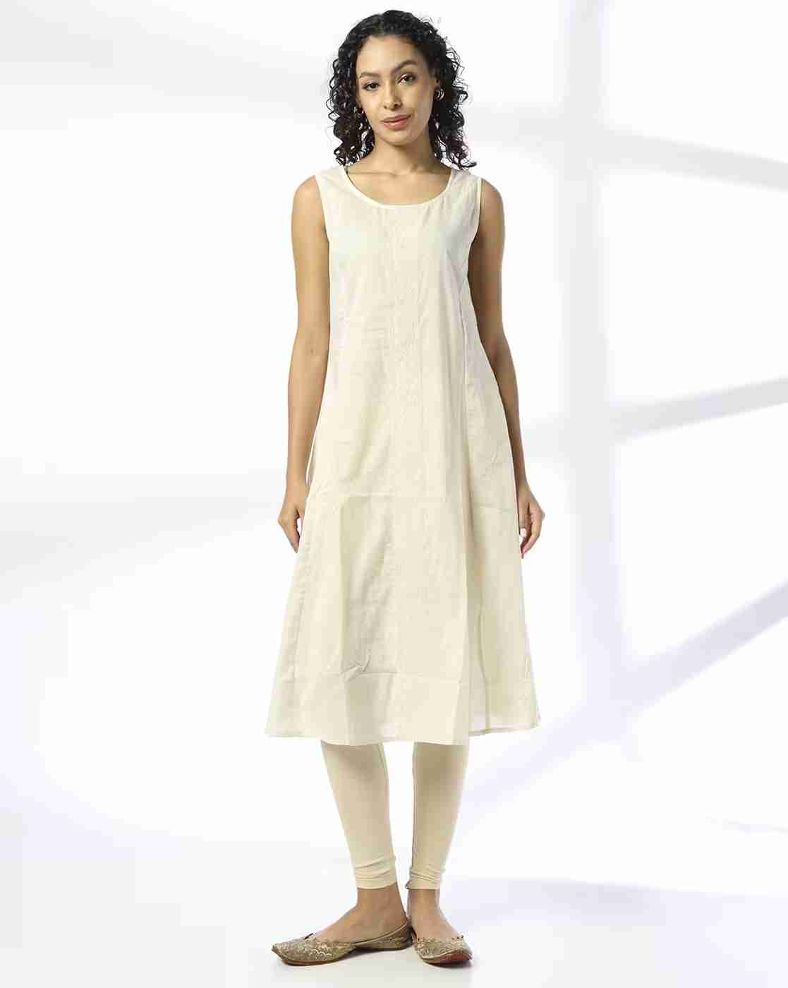 AVAASA MIX N' MATCH | Women Checked A-Line Kurta|3