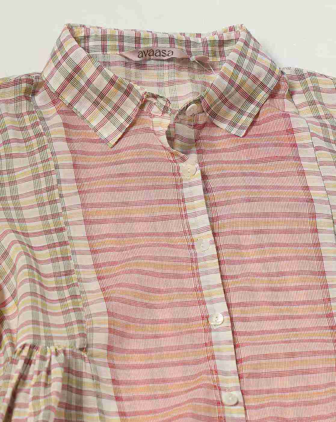 AVAASA MIX N' MATCH | Women Checked A-Line Kurta|6