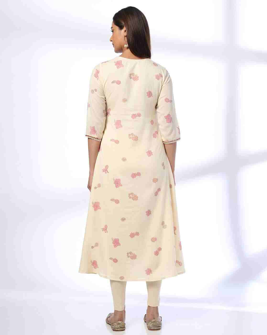 AVAASA MIX N' MATCH | Women Floral Print Flared Kurta|2