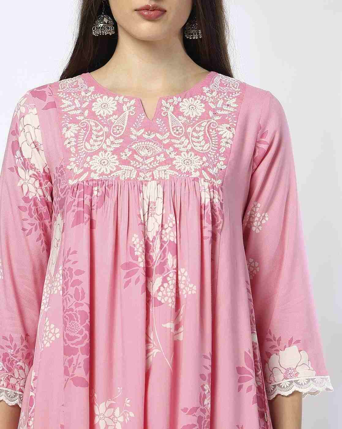 AVAASA MIX N' MATCH | Women Floral Print Flared Kurta|3