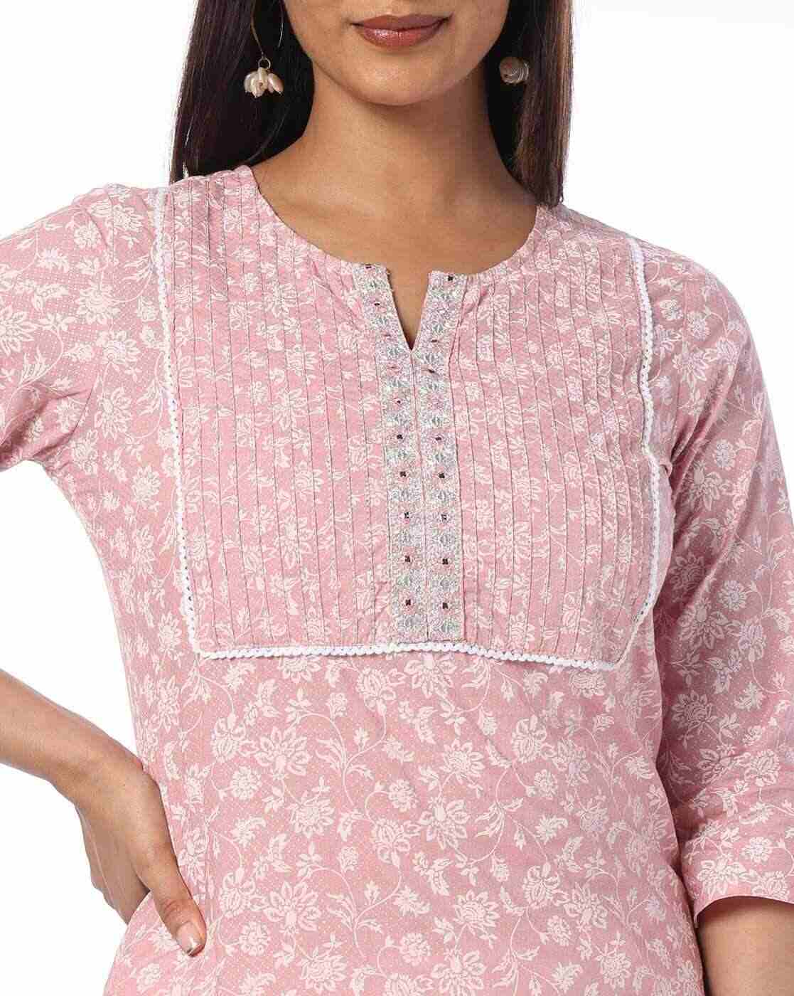 AVAASA MIX N' MATCH | Women Floral Embroidered Straight Kurta|3
