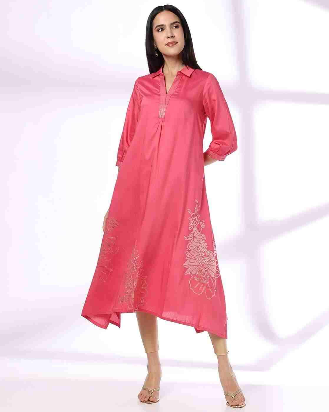 AVAASA MIX N' MATCH | Women Floral Print Flared Kurta|0