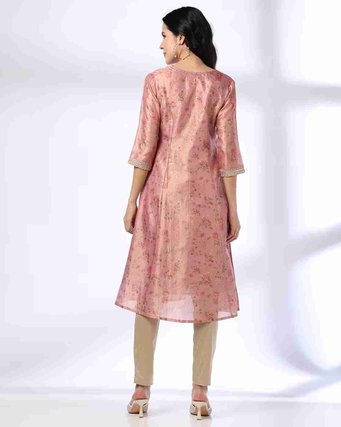 AVAASA MIX N' MATCH | Women Floral Print V-Neck Flared Jeans|2