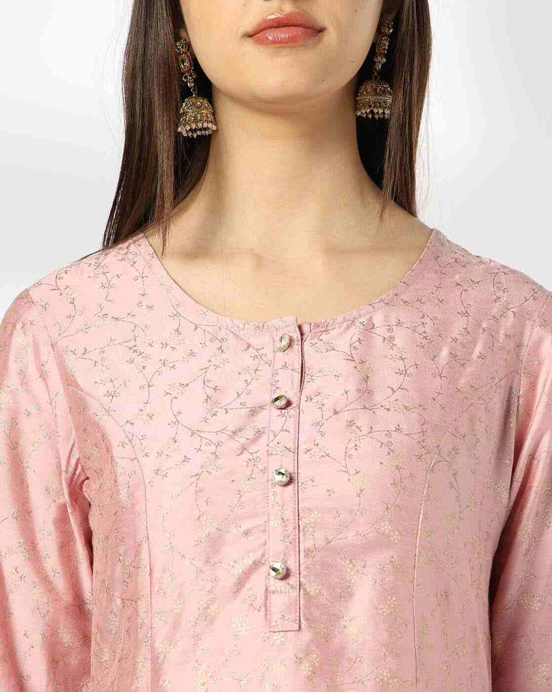 AVAASA MIX N' MATCH | Women Foil Print Flared Kurta|3
