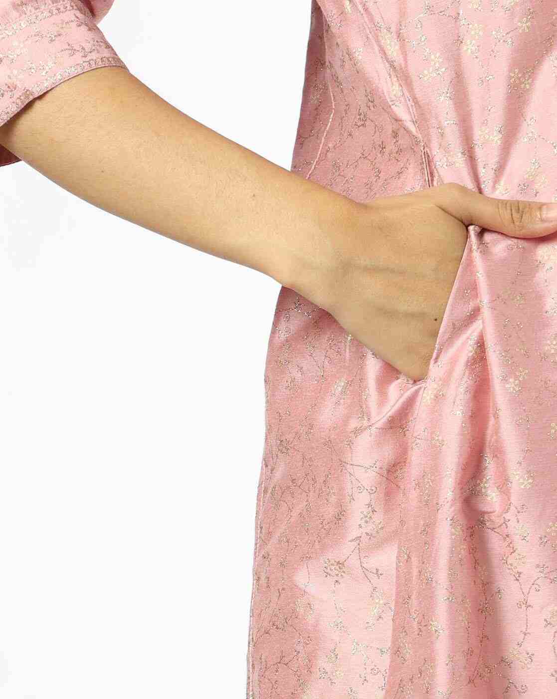 AVAASA MIX N' MATCH | Women Foil Print Flared Kurta|4