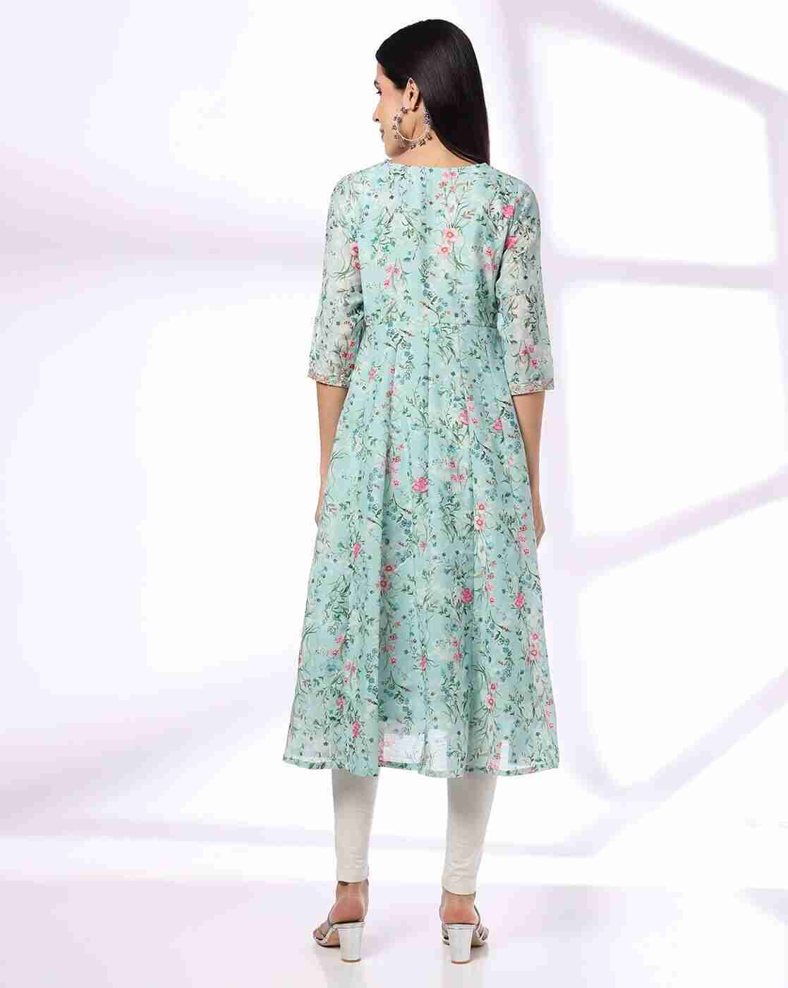 AVAASA MIX N' MATCH | Women Printed Flare Kurta|2