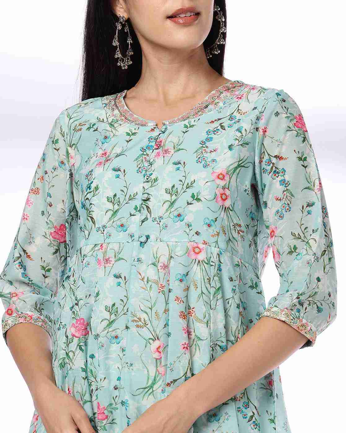 AVAASA MIX N' MATCH | Women Printed Flare Kurta|3