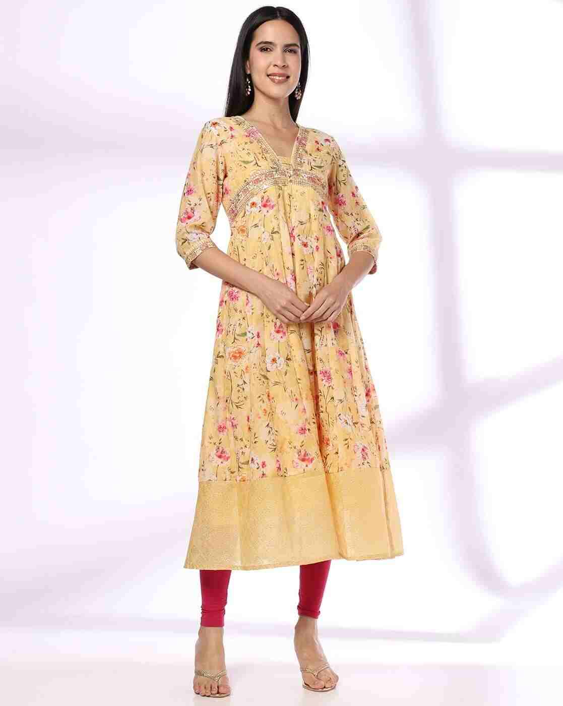 AVAASA MIX N' MATCH | Women Printed Flare Kurta|0