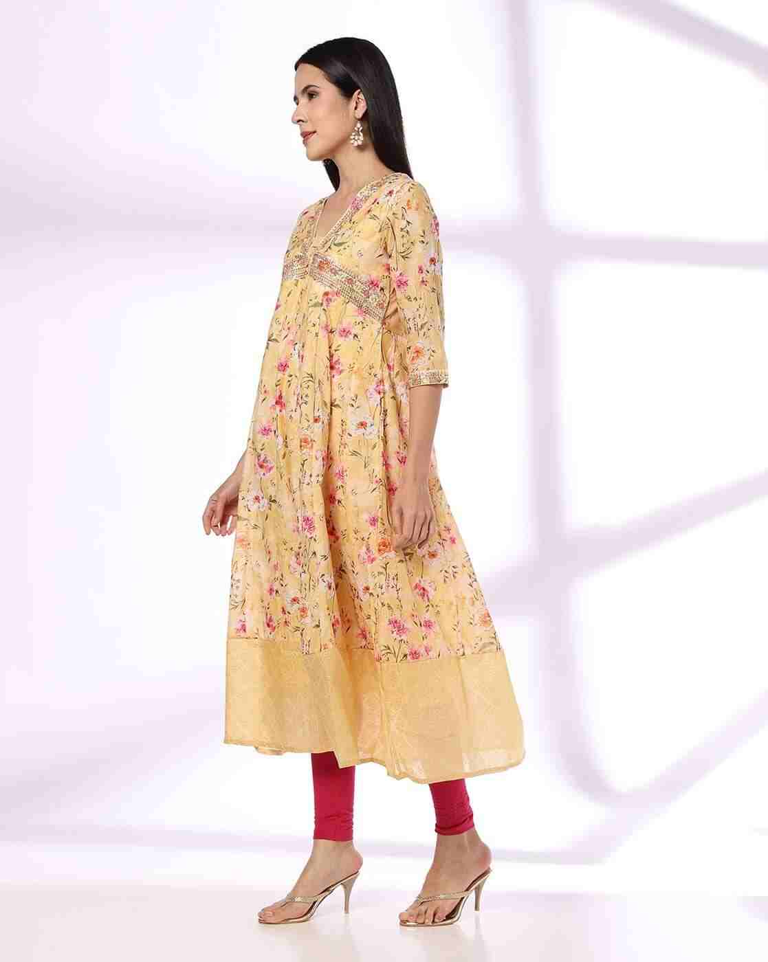 AVAASA MIX N' MATCH | Women Printed Flare Kurta|1