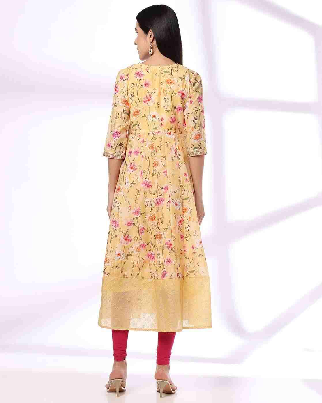 AVAASA MIX N' MATCH | Women Printed Flare Kurta|2