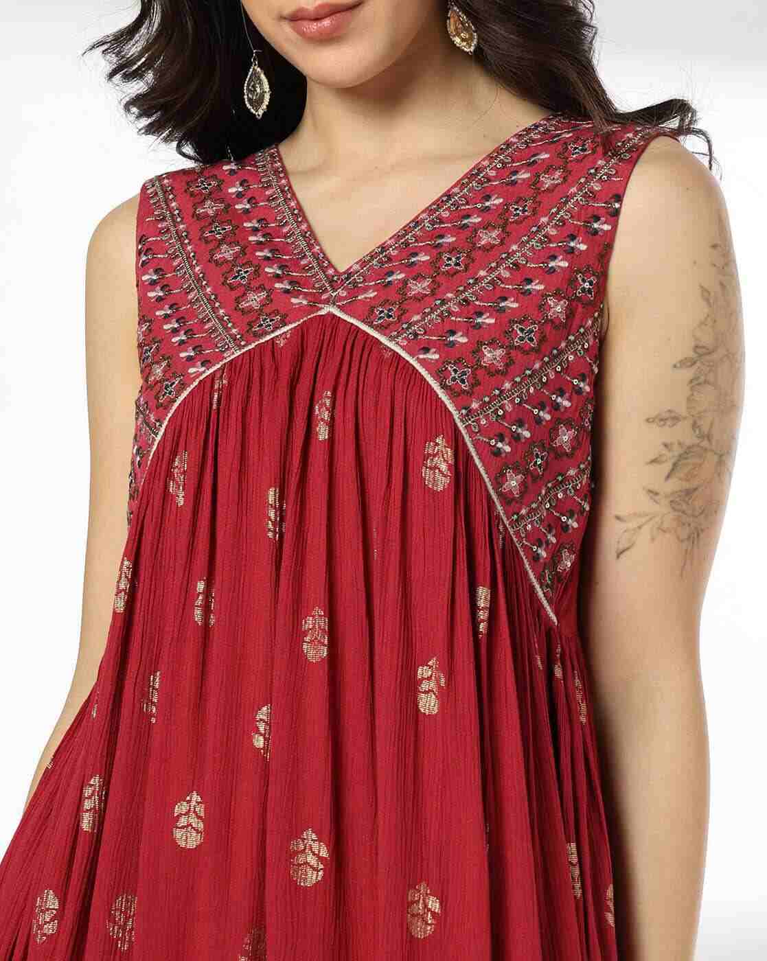 AVAASA MIX N' MATCH | Women Floral Print Flared Kurta|3