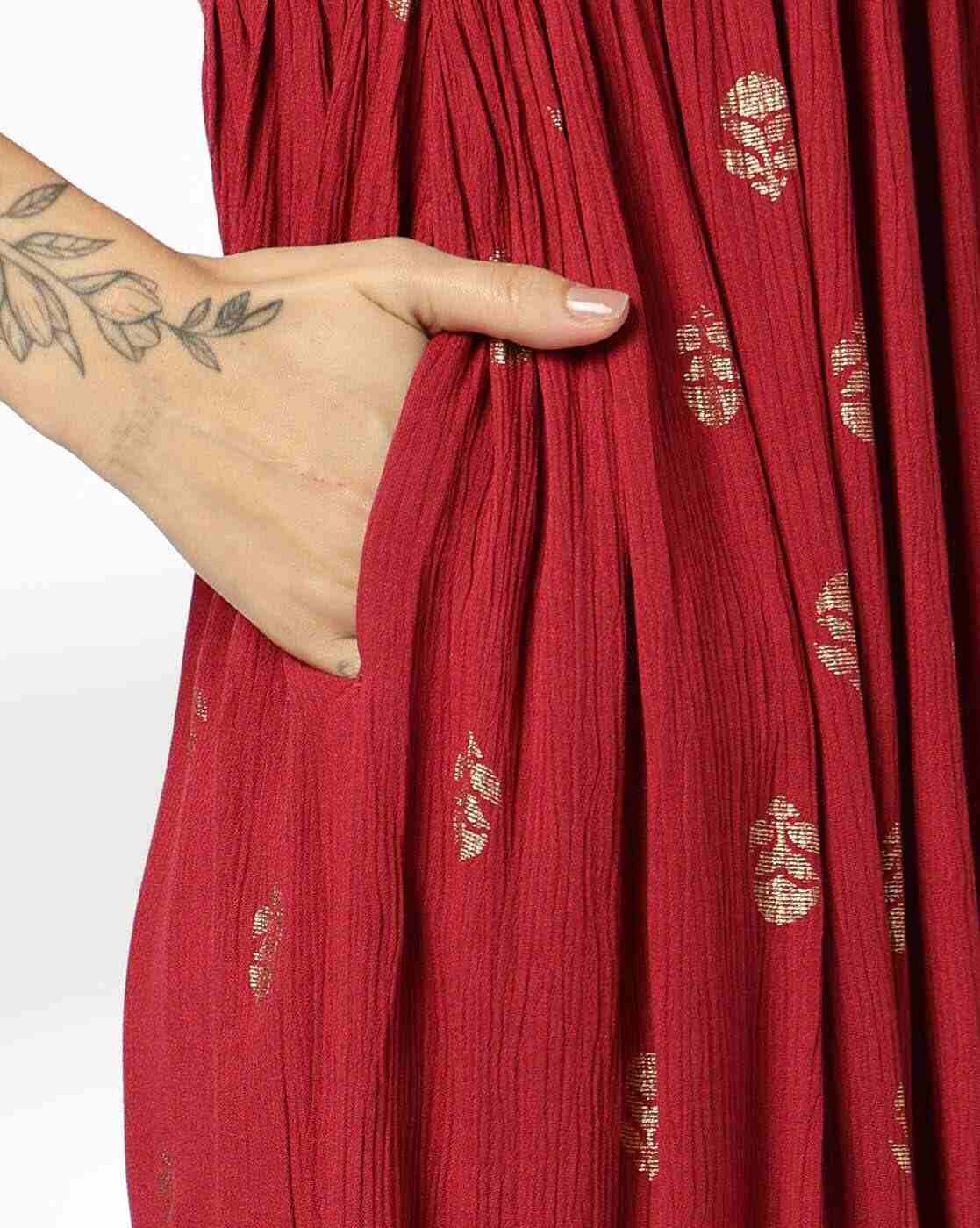 AVAASA MIX N' MATCH | Women Floral Print Flared Kurta|4