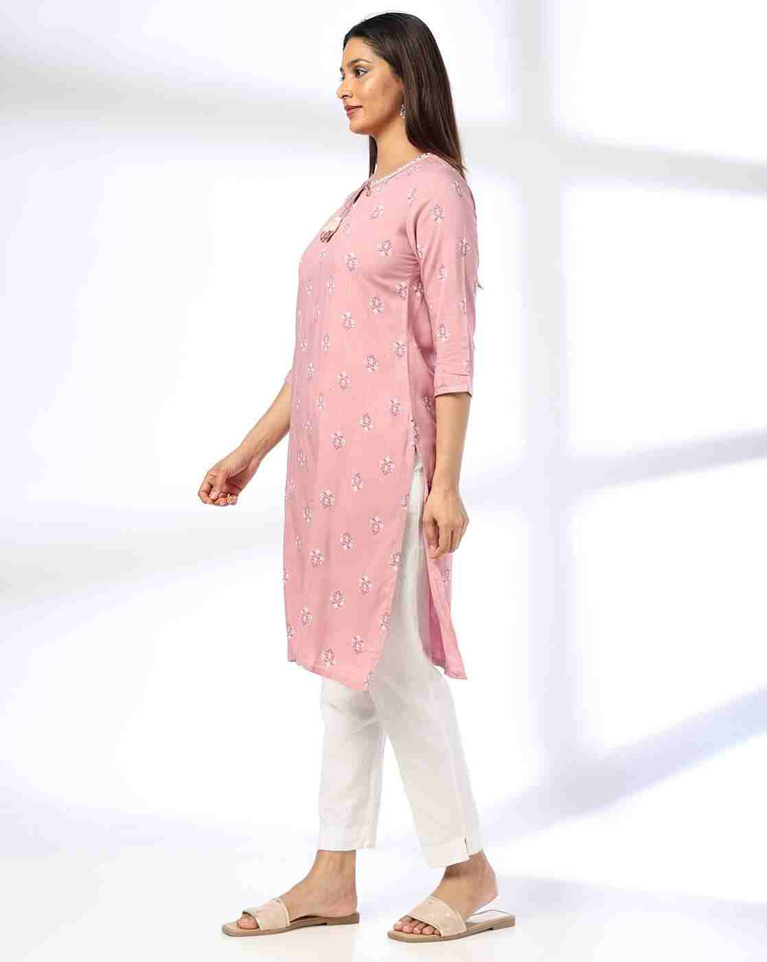 AVAASA MIX N' MATCH | Women Printed Straight Kurta|1