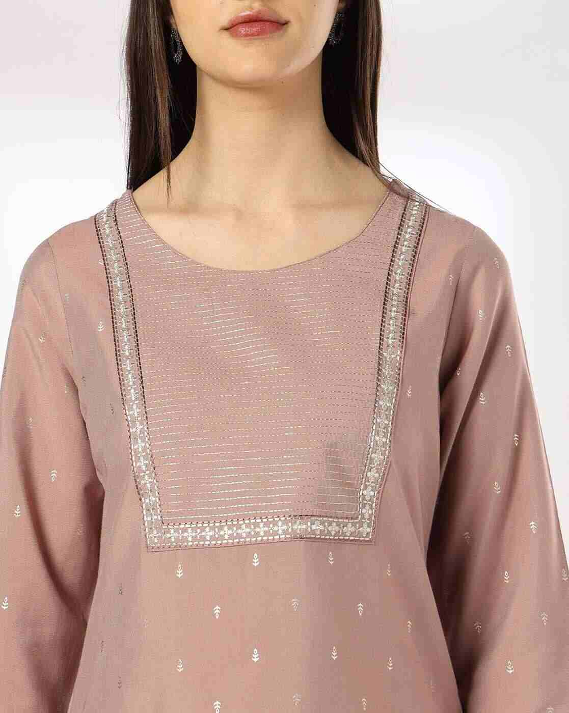 AVAASA MIX N' MATCH | Women Embroidered Straight Kurta|3