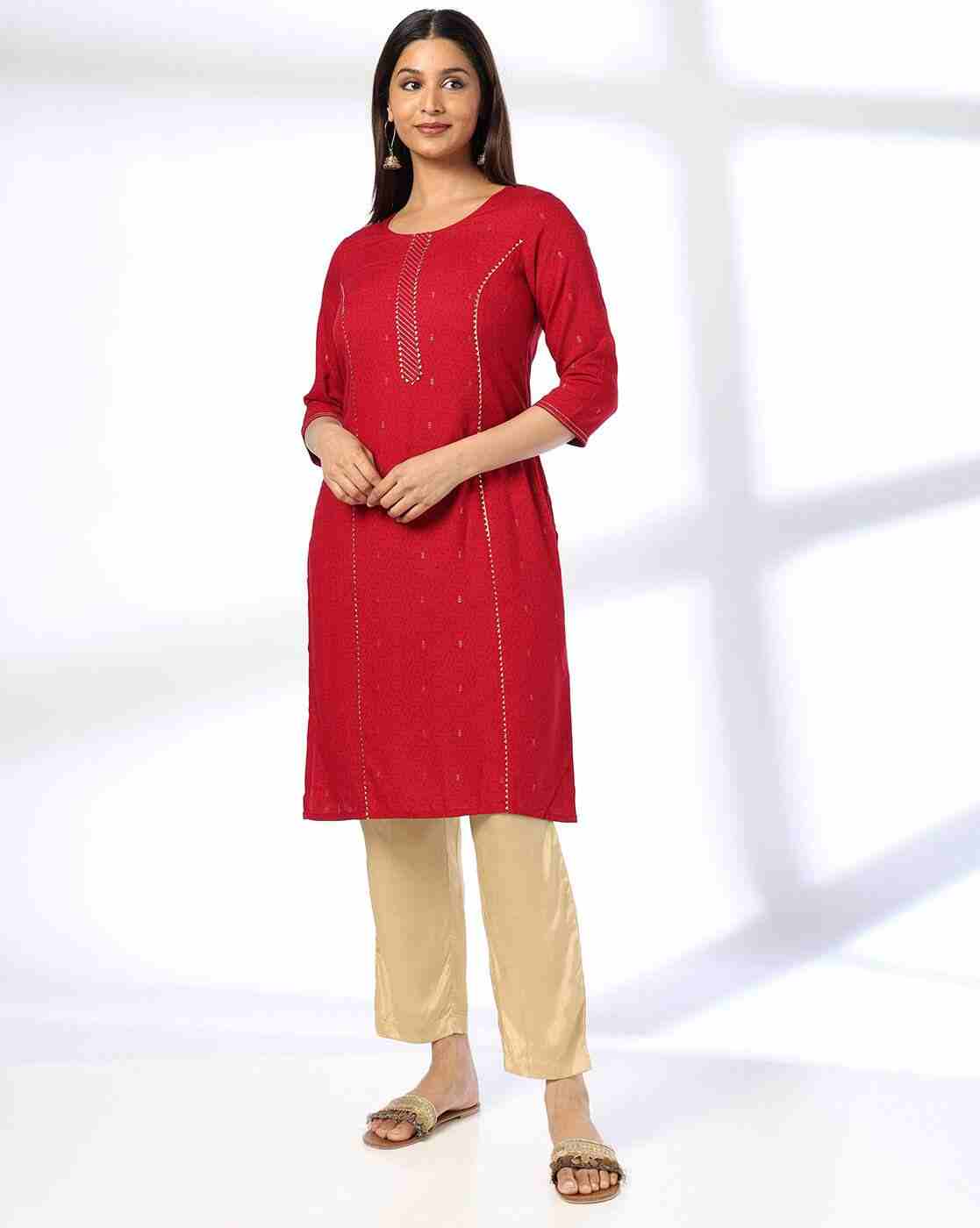 AVAASA MIX N' MATCH | Women Printed Straight Kurta|0