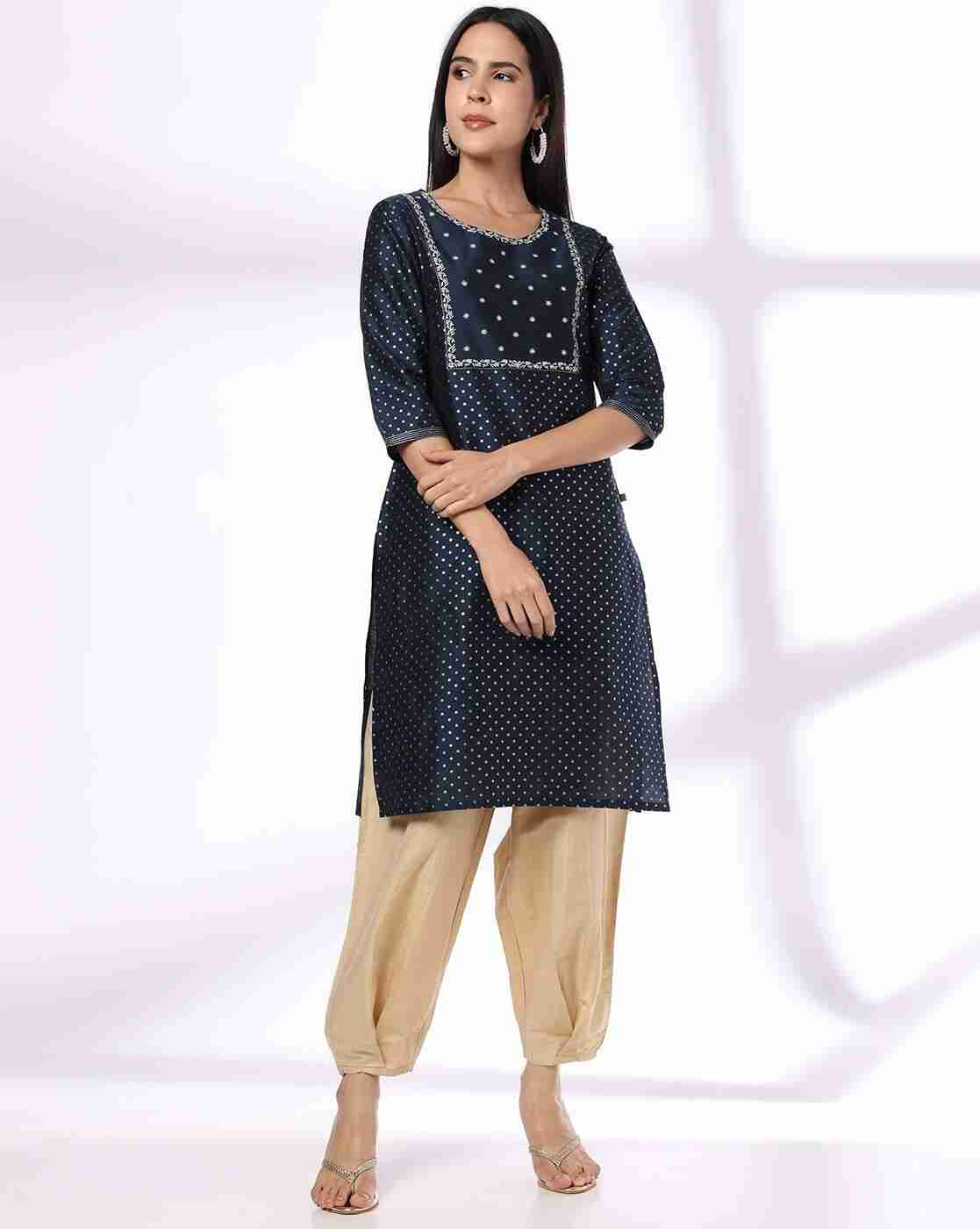 AVAASA MIX N' MATCH | Women Embroidered Straight Kurta|0