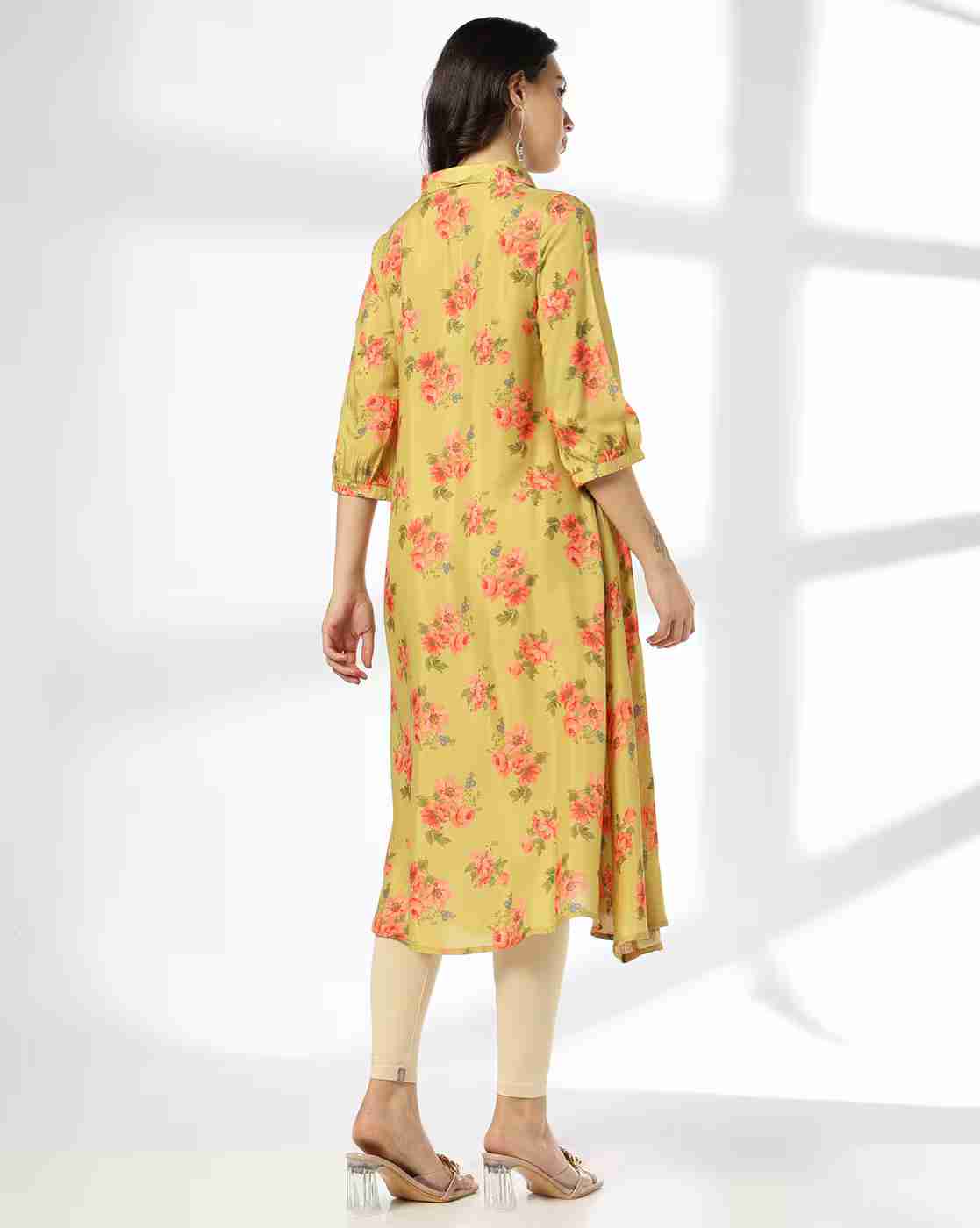 AVAASA MIX N' MATCH | Women Floral Print Flared Dress|2