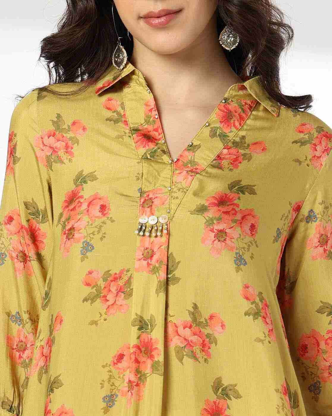 AVAASA MIX N' MATCH | Women Floral Print Flared Dress|3