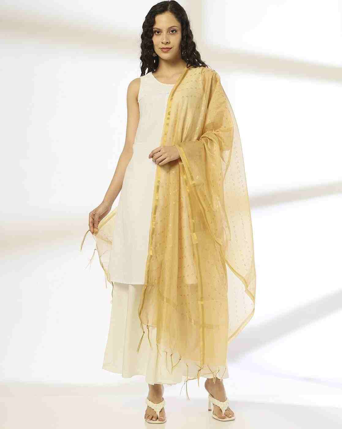 AVAASA MIX N' MATCH | Women Printed Dupatta with Tassels|0