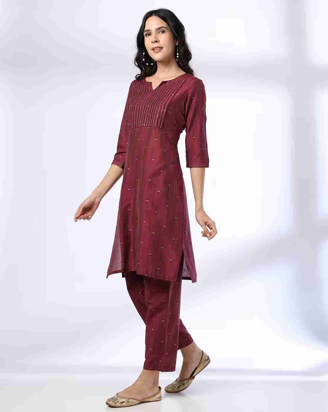 AVAASA MIX N' MATCH | Women Printed Straight Kurta|1
